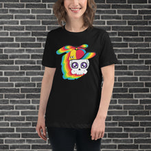 Load image into Gallery viewer, Bob Bones Women's Relaxed T-Shirt (Rainbow Head)
