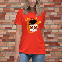 Load image into Gallery viewer, Bob Bones Women's Relaxed T-Shirt (Orange Head)