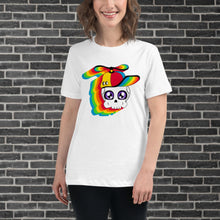 Load image into Gallery viewer, Bob Bones Women's Relaxed T-Shirt (Rainbow Head)