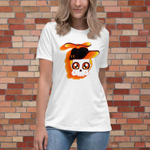 Load image into Gallery viewer, Bob Bones Women's Relaxed T-Shirt (Orange Head)