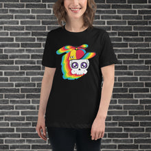 Load image into Gallery viewer, Bob Bones Women&#39;s Relaxed T-Shirt (Rainbow Head)
