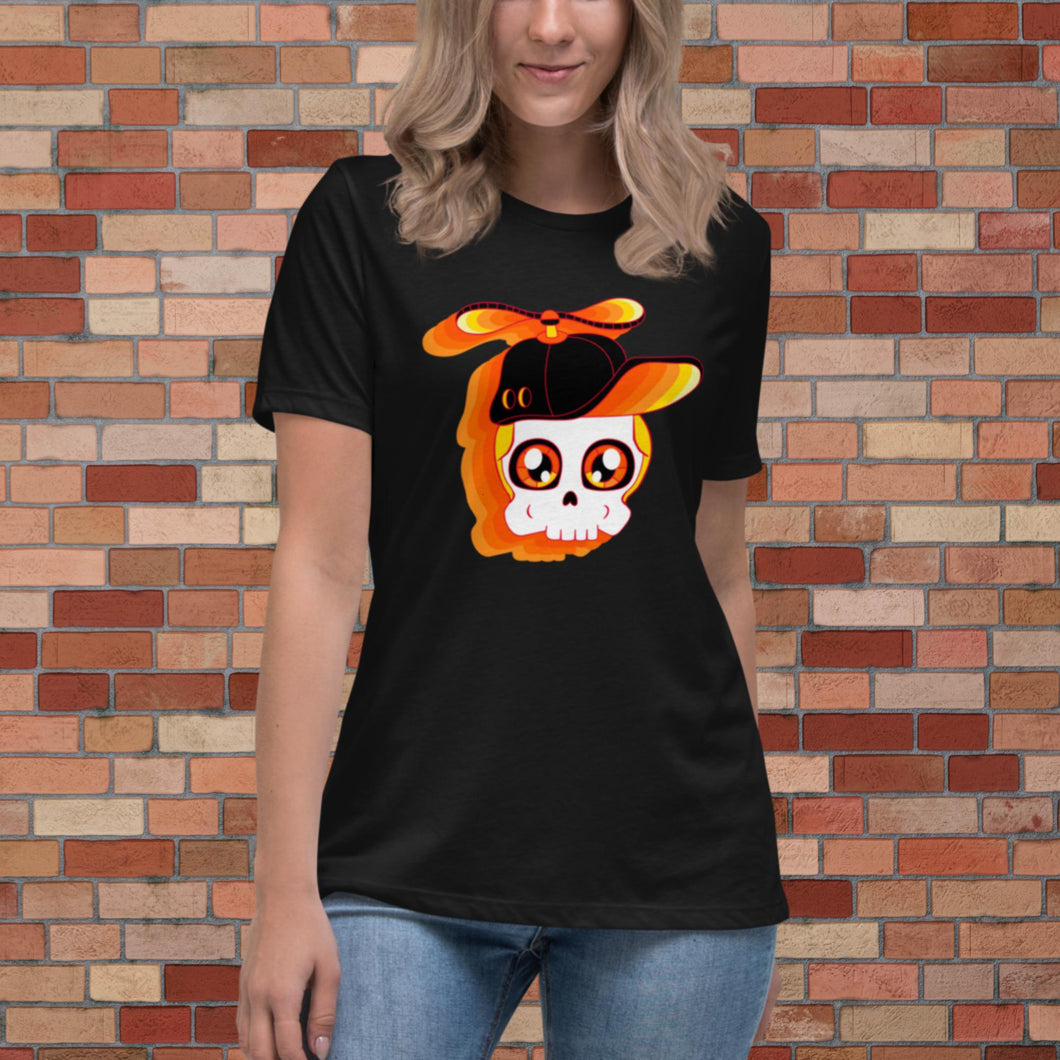 Bob Bones Women's Relaxed T-Shirt (Orange Head)